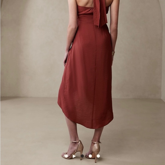 NWT Banana Republic HALTER MAXI DRESS  Color: New Eclipse Coal size 10 - Picture 6 of 6